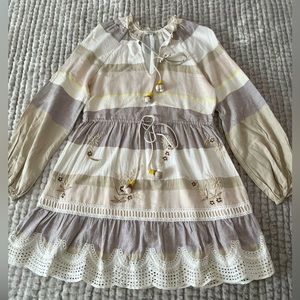 Hemant & Nandita Mana Cotton Boho Dress with Tassels